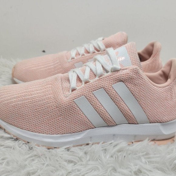 𝅺ADIDAS Girls B41801 Swift Run Lace Up Low Top Peach Running Shoes Size 7
